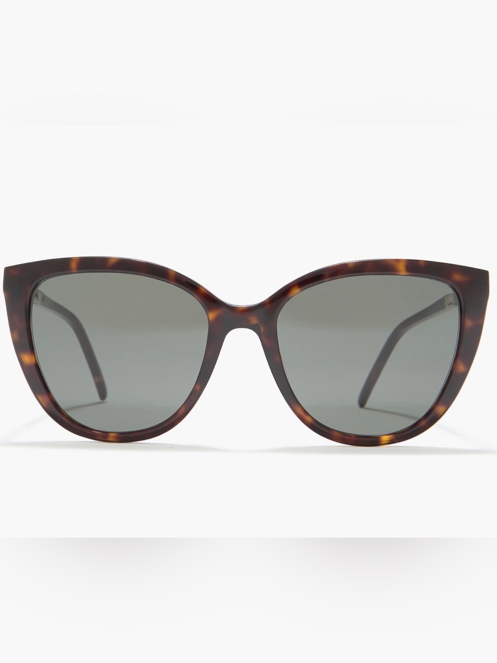 NEW Saint Laurent Cat Eye Sunglasses 55mm Havana Silver $475 NIB AUTHENTIC